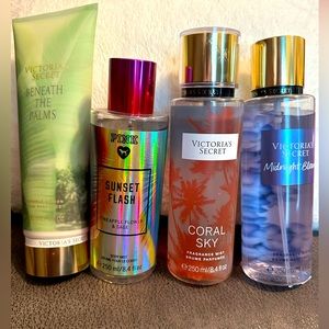 Victoria’s Secret midnight bloom ! Sunset flash ! Coral sky ! Beneath the palms